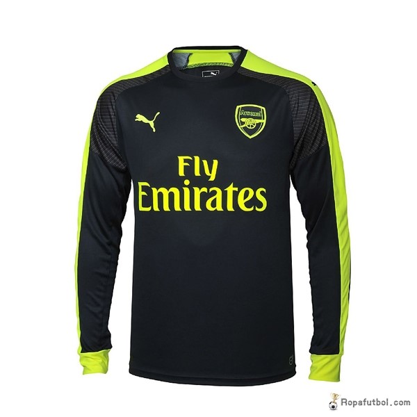 Camiseta Arsenal Replica Tercera Ropa ML 2016/17 Negro